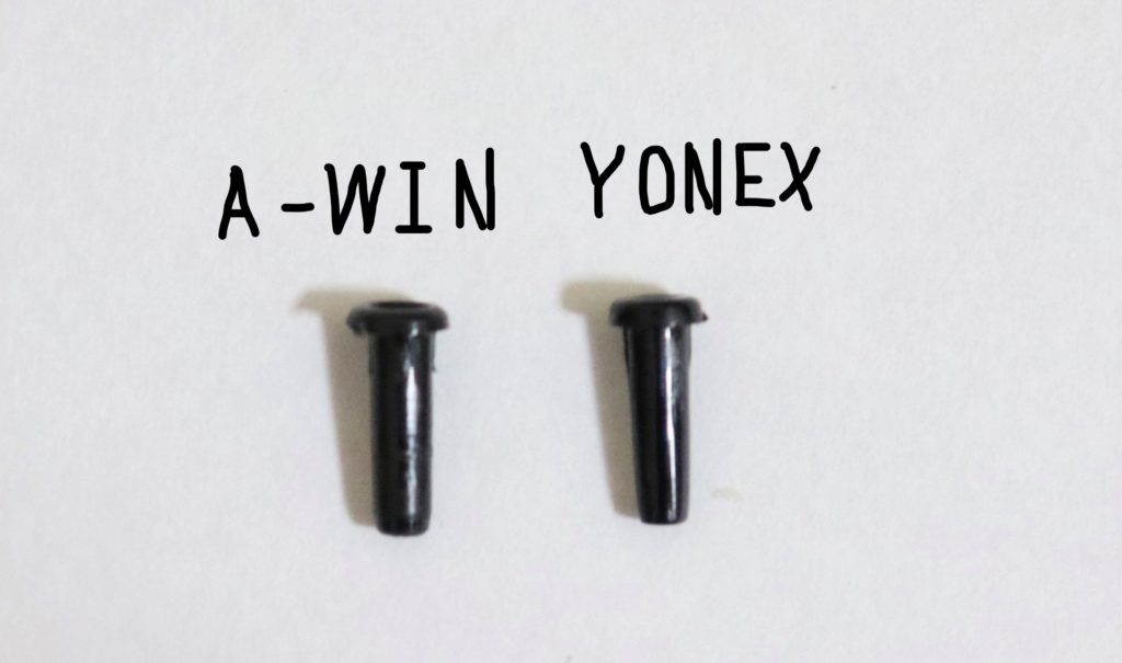 YONEXのグロメットと長さ比較